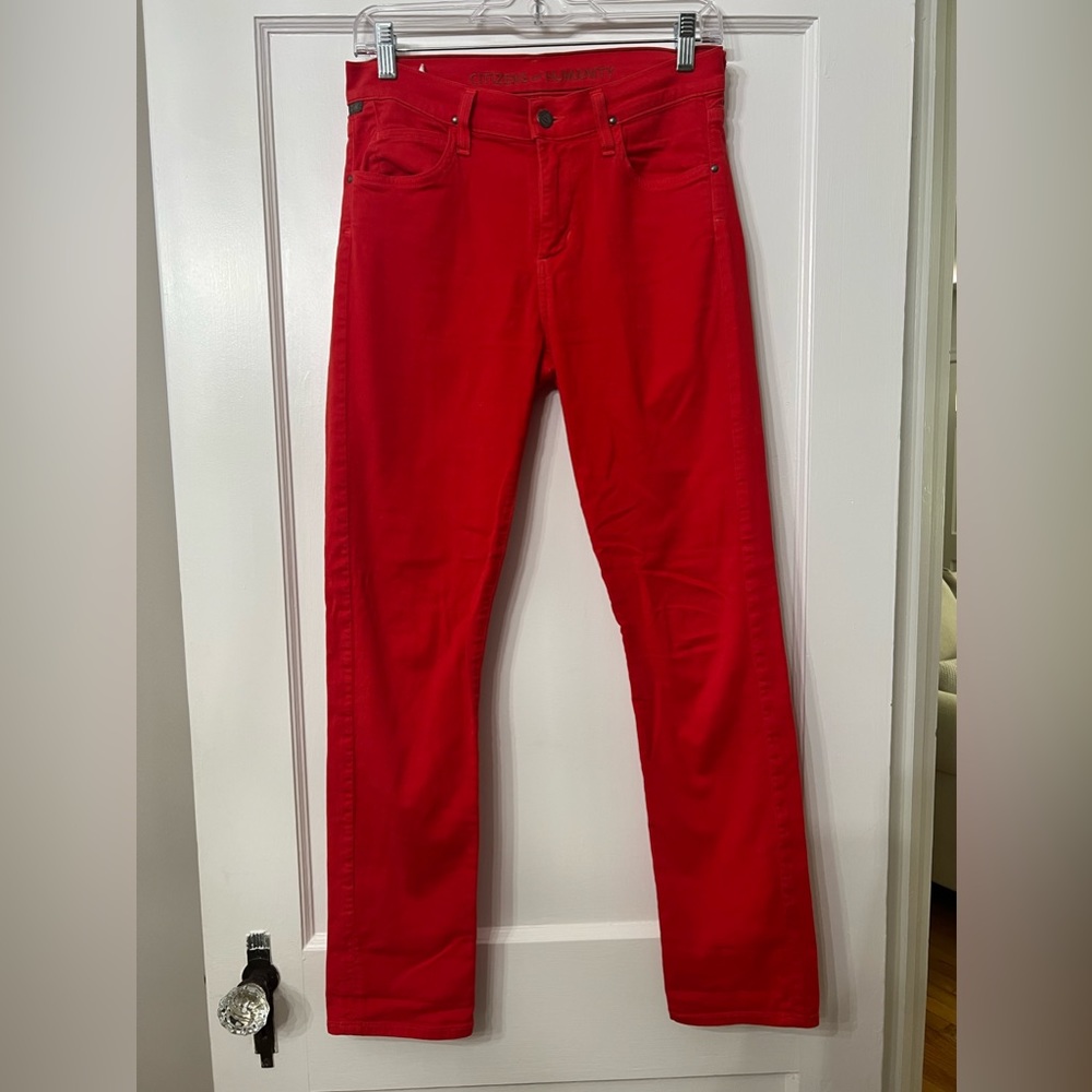 Citizen of humanity red skinny denim jeans size 27
